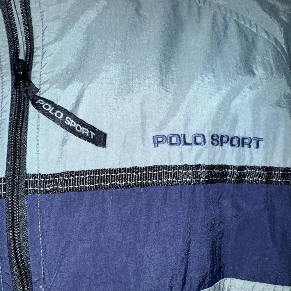 Vintage Polo Sport Ralph Lauren Navy/Gray Jacket - Men's Size Large - Picture 14 of 17